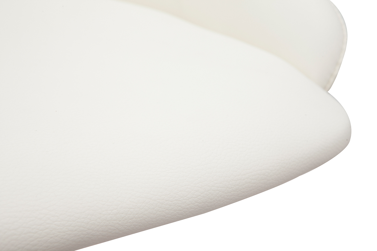 Set de 2taburetes de cocina blancos con acero cromado REYNOLD