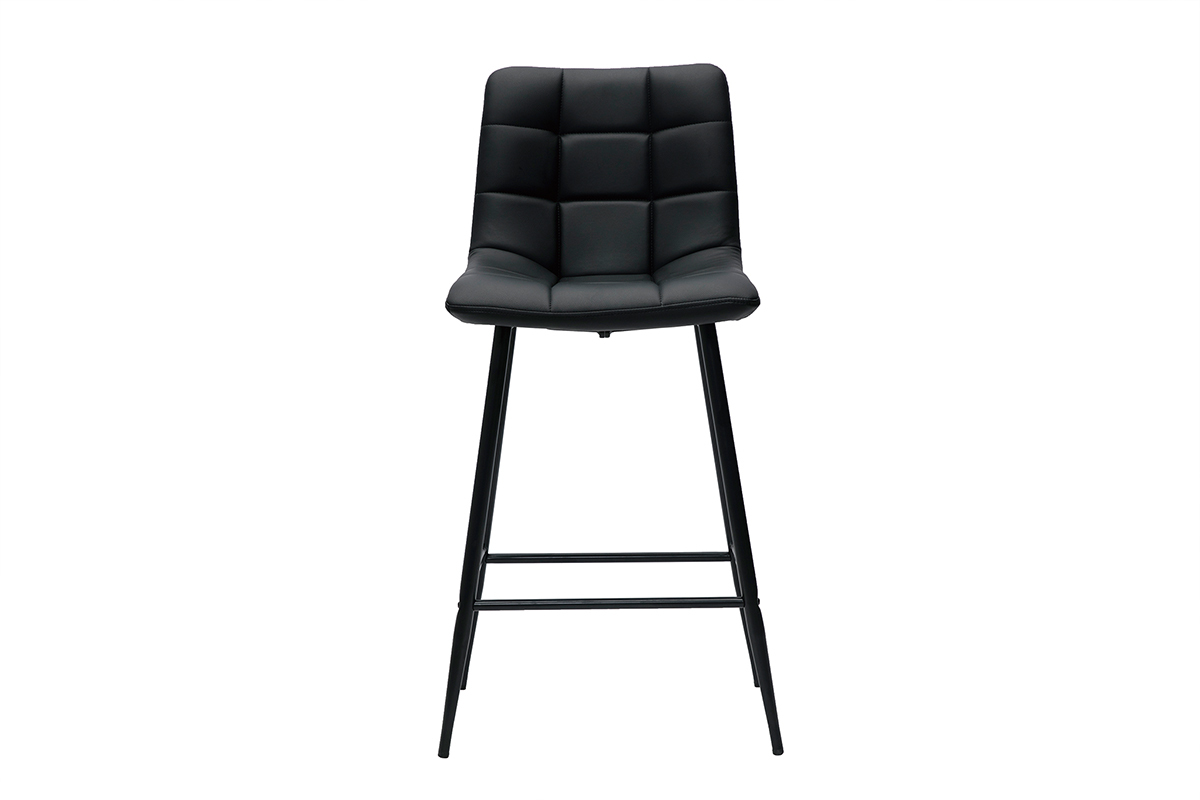 Set de 2 taburetes de cocina de diseo negro 65cm MAXWELL