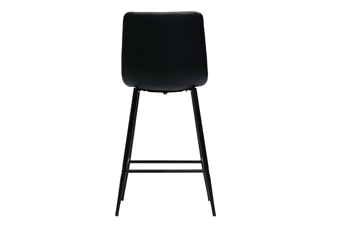 Set de 2 taburetes de cocina de diseo negro 65cm MAXWELL