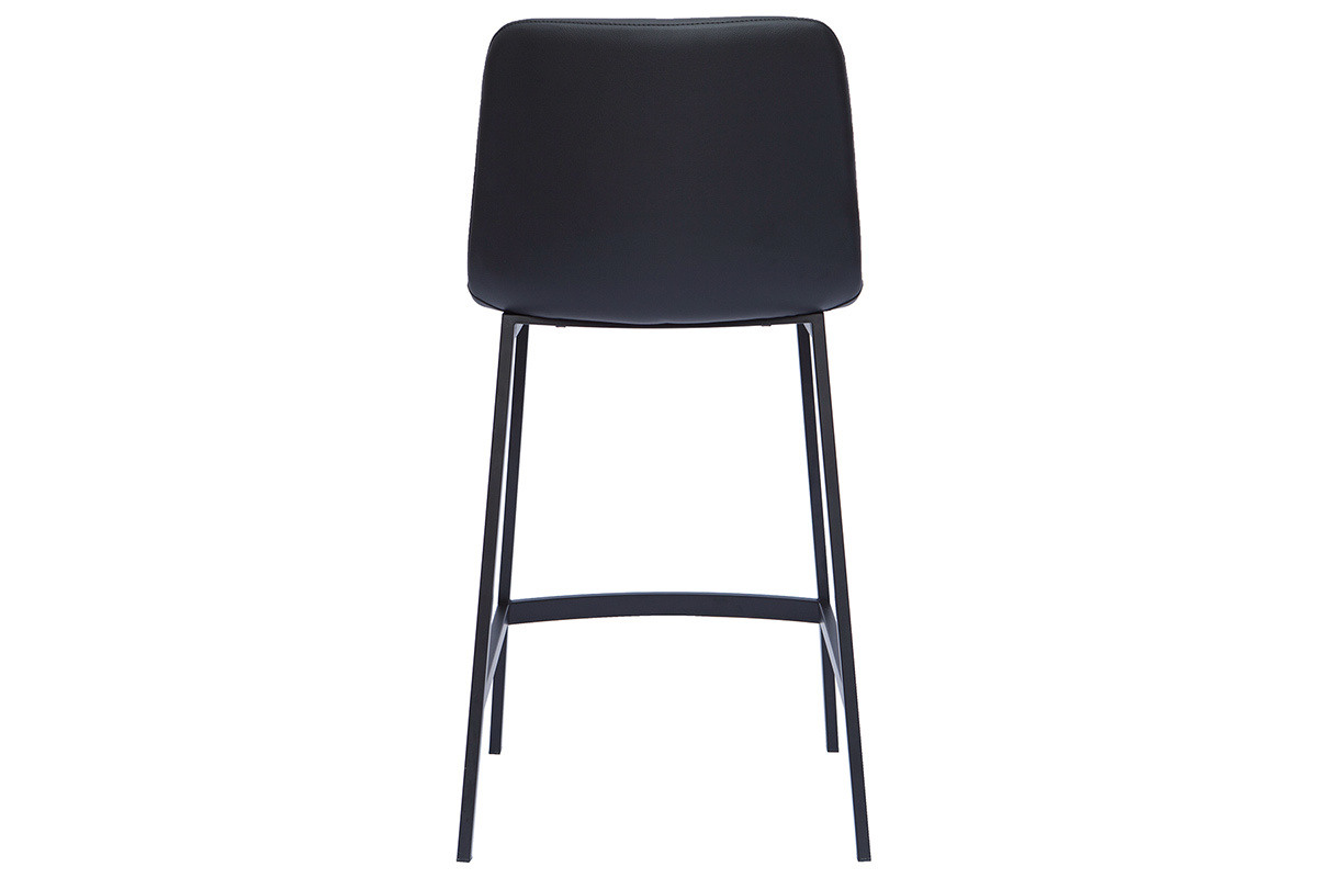 Set de 2 taburetes de cocina de diseño negro 66 cm altura ARSENE