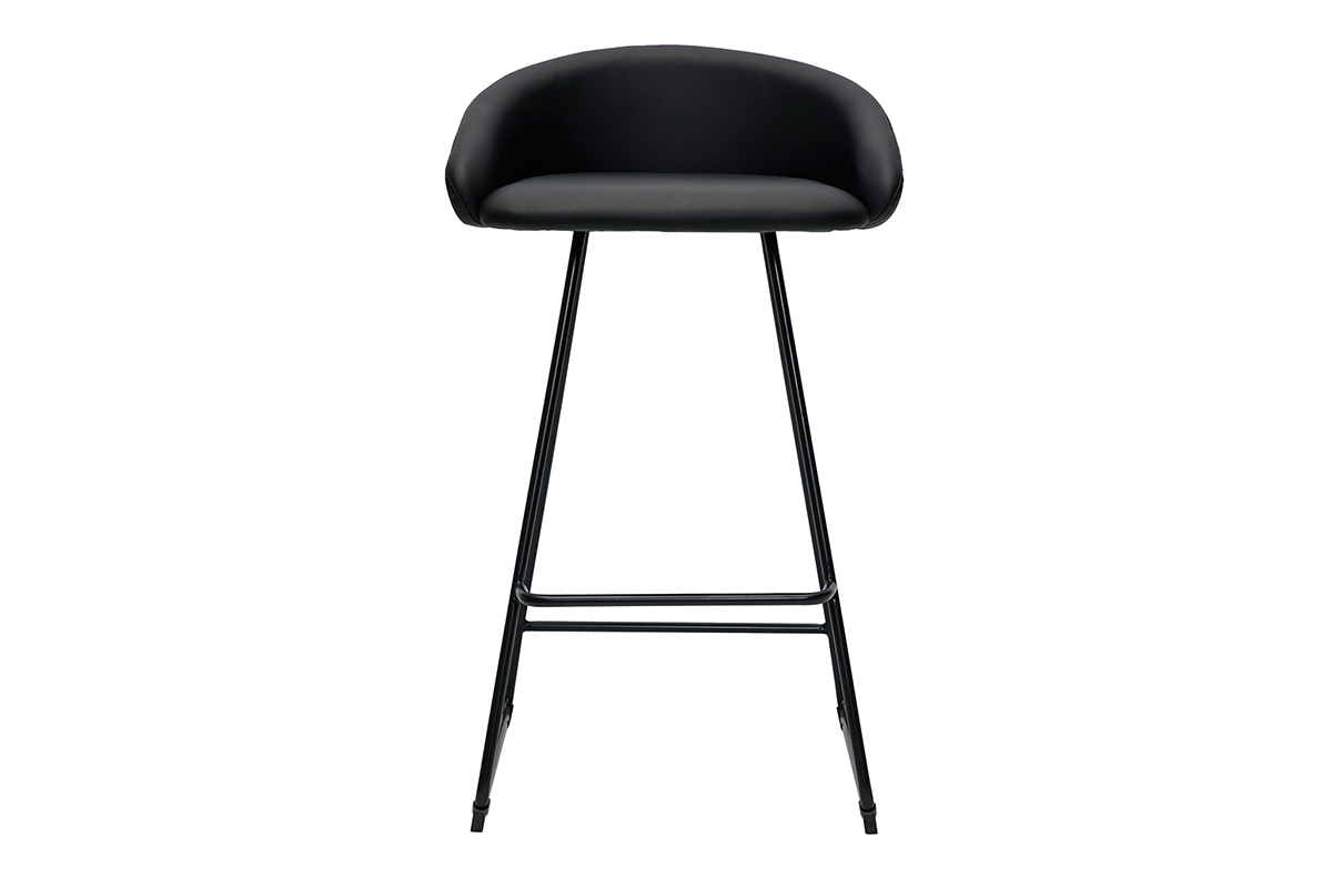 Set de 2 taburetes de cocina de diseo negro 69cm REYNOLD