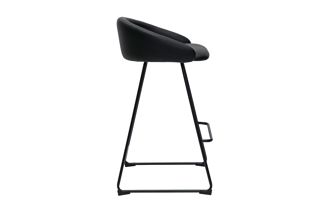 Set de 2 taburetes de cocina de diseo negro 69cm REYNOLD
