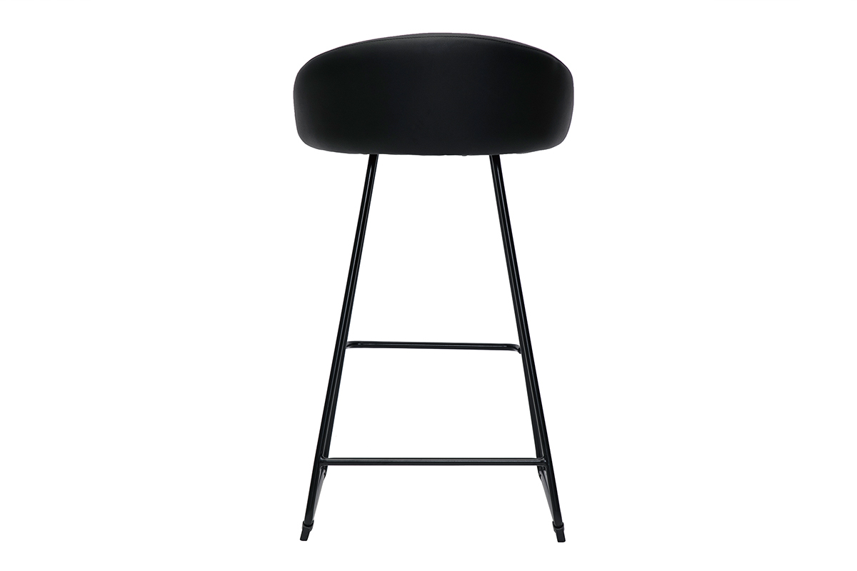Set de 2 taburetes de cocina de diseo negro 69cm REYNOLD