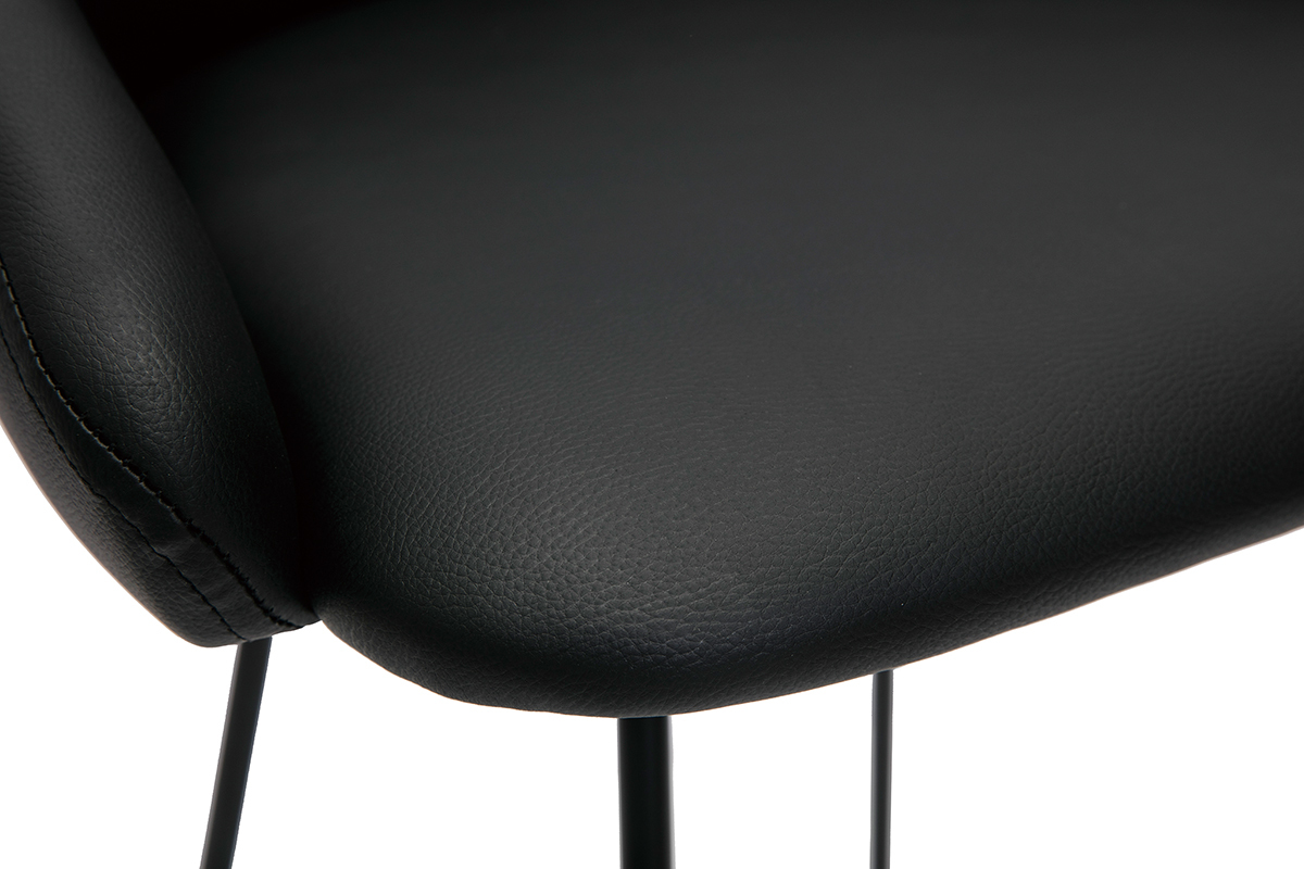 Set de 2 taburetes de cocina de diseo negro 69cm REYNOLD