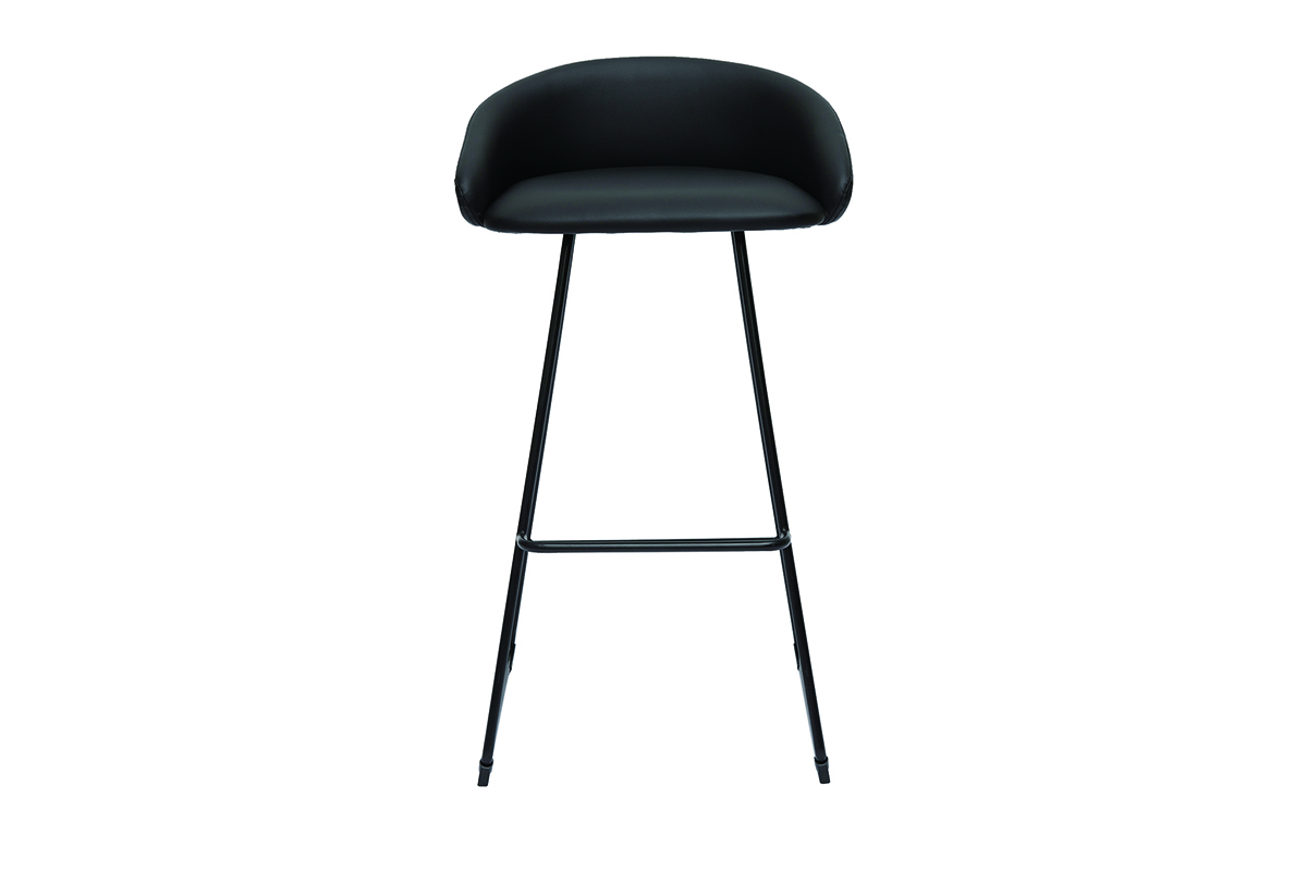 Set de 2 taburetes de cocina de diseo negro 75 cm REYNOLD