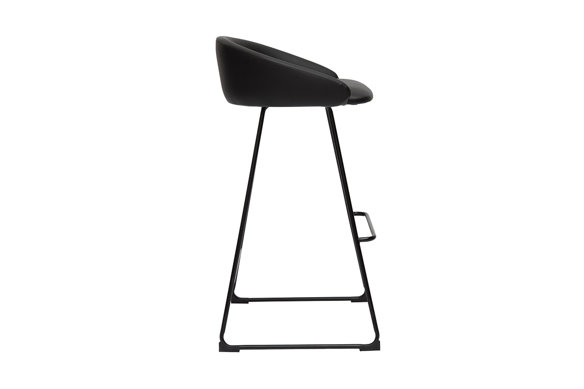 Set de 2 taburetes de cocina de diseo negro 75 cm REYNOLD