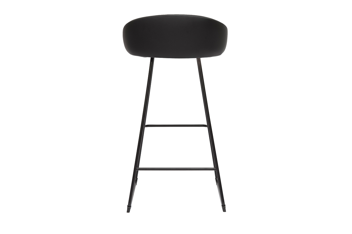 Set de 2 taburetes de cocina de diseo negro 75 cm REYNOLD