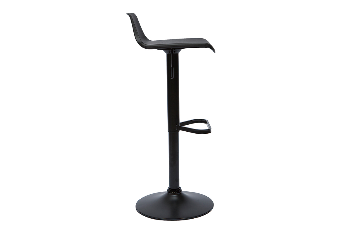 Set de 2 taburetes de cocina de dise�o negro ajustables 360� KRONOS