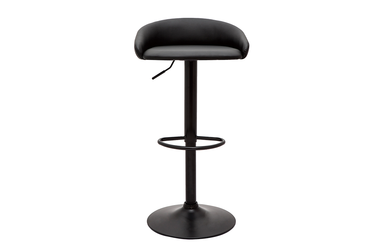 Set de 2 taburetes de cocina de diseo negro ajustables REYNOLD