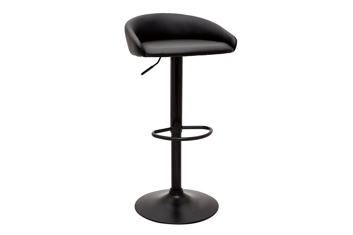 Set de 2 taburetes de cocina de diseo negro ajustables REYNOLD