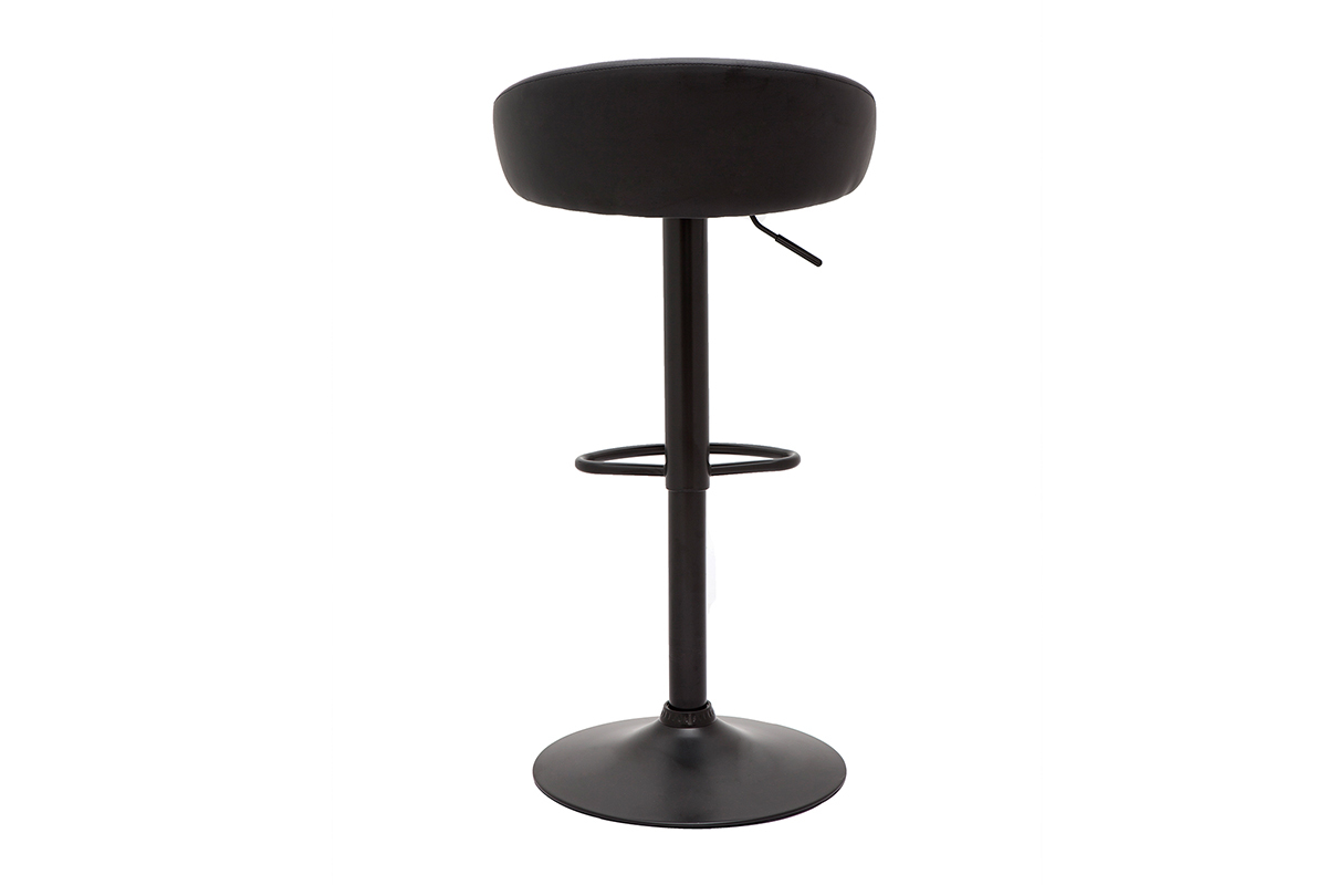 Set de 2 taburetes de cocina de diseo negro ajustables REYNOLD