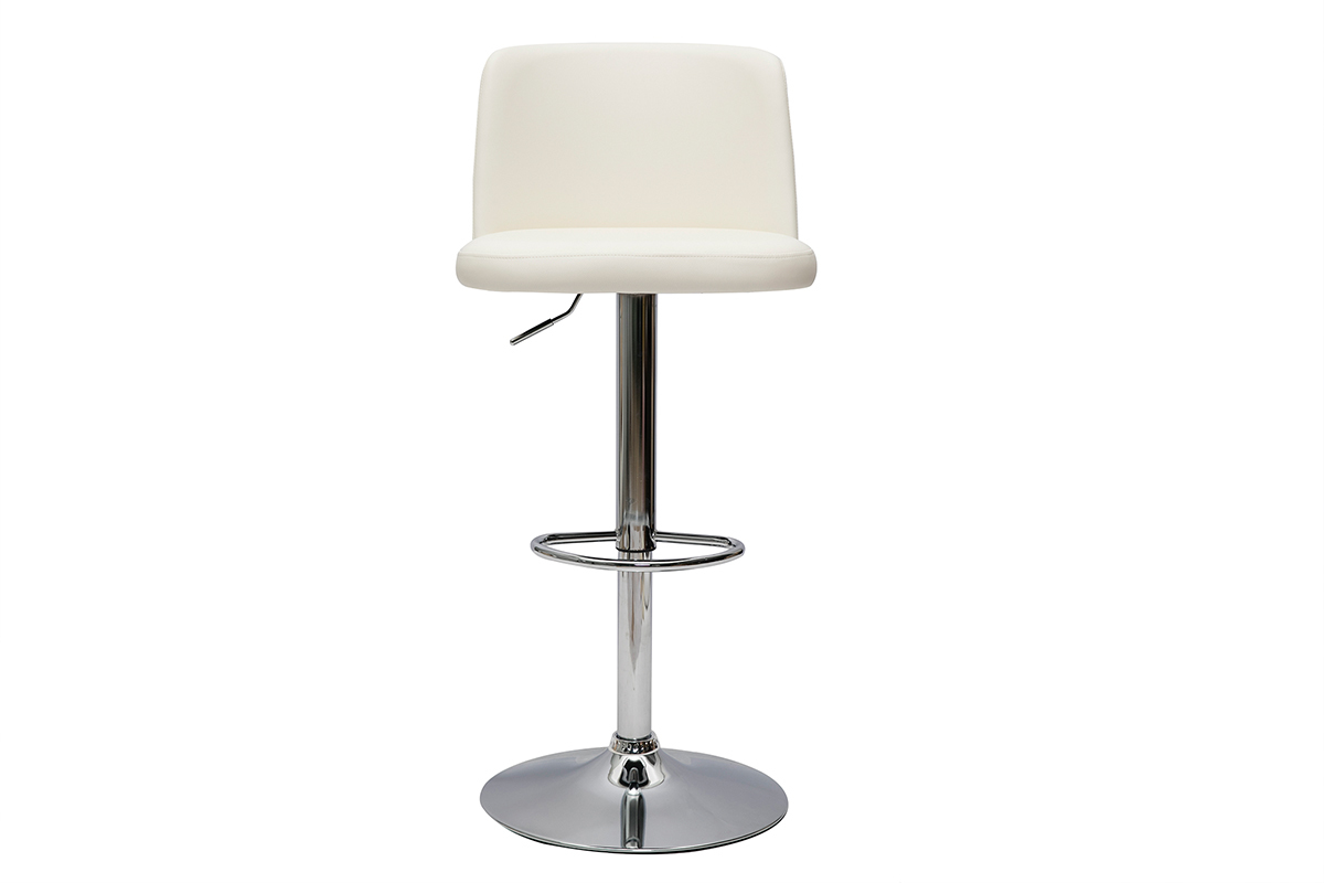 Set de 2 taburetes de cocina de diseo regulables blanco MONTI