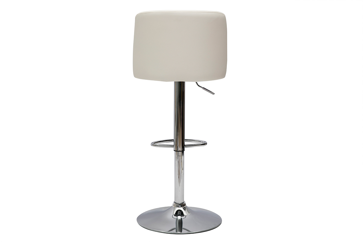 Set de 2 taburetes de cocina de diseo regulables blanco MONTI