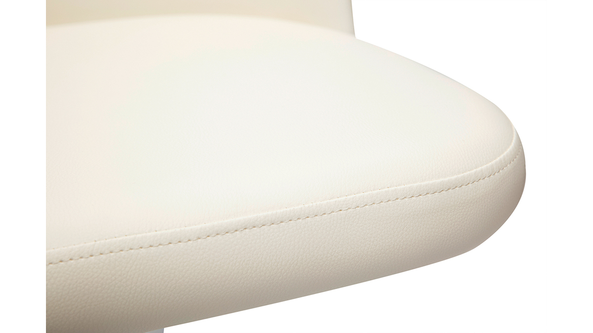 Set de 2 taburetes de cocina de diseo regulables blanco MONTI