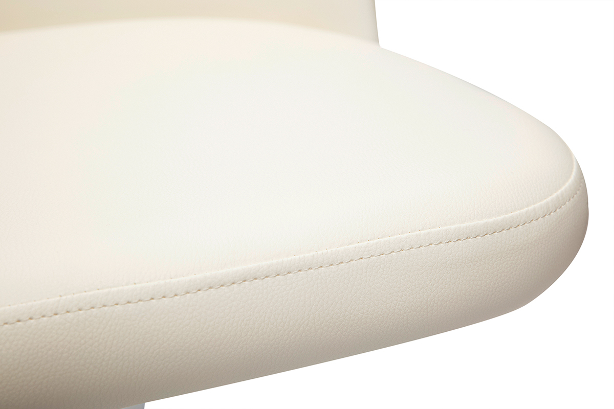 Set de 2 taburetes de cocina de diseo regulables blanco MONTI