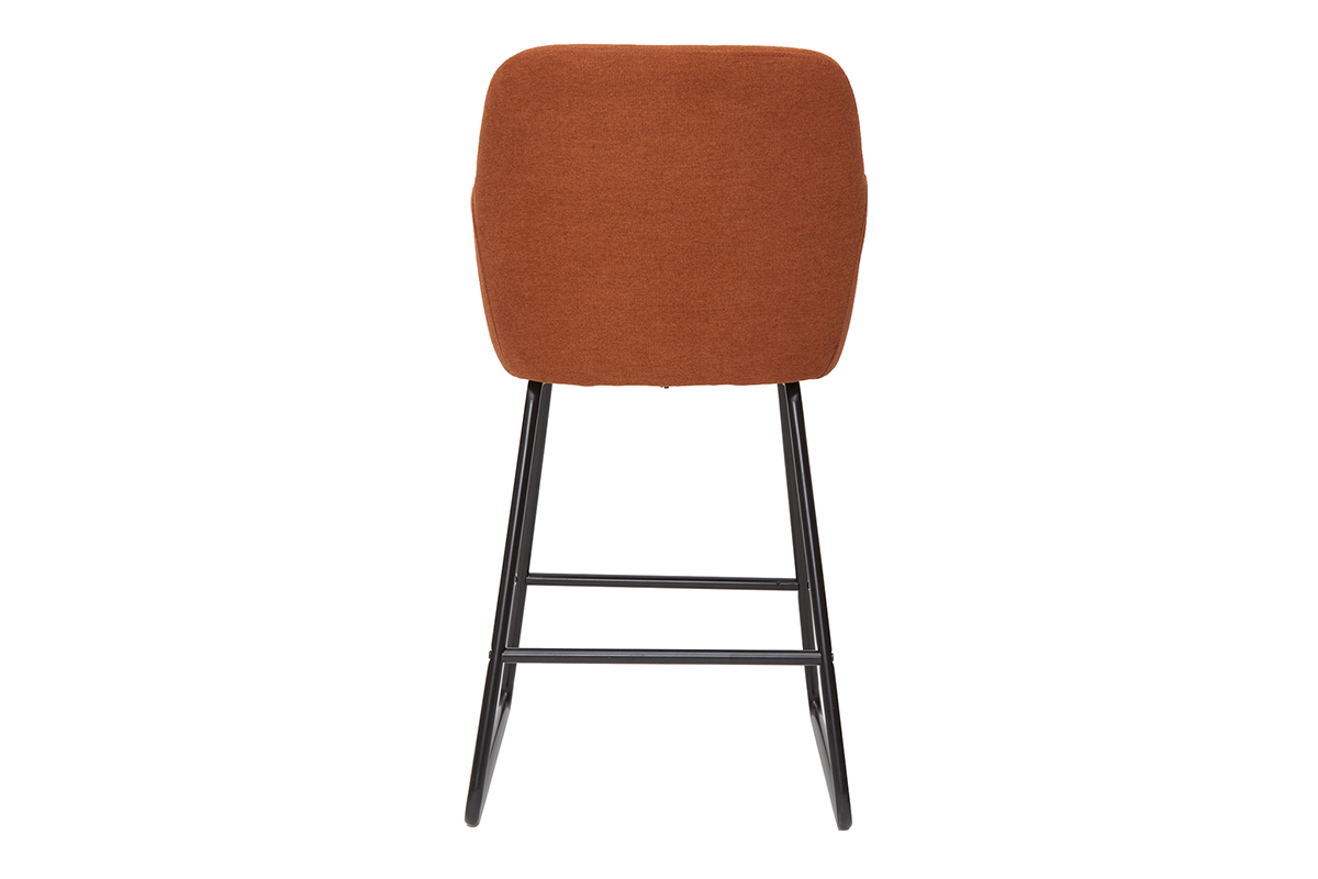 Set de 2 taburetes de cocina efecto aterciopelado terracota 65 cm AMIKA