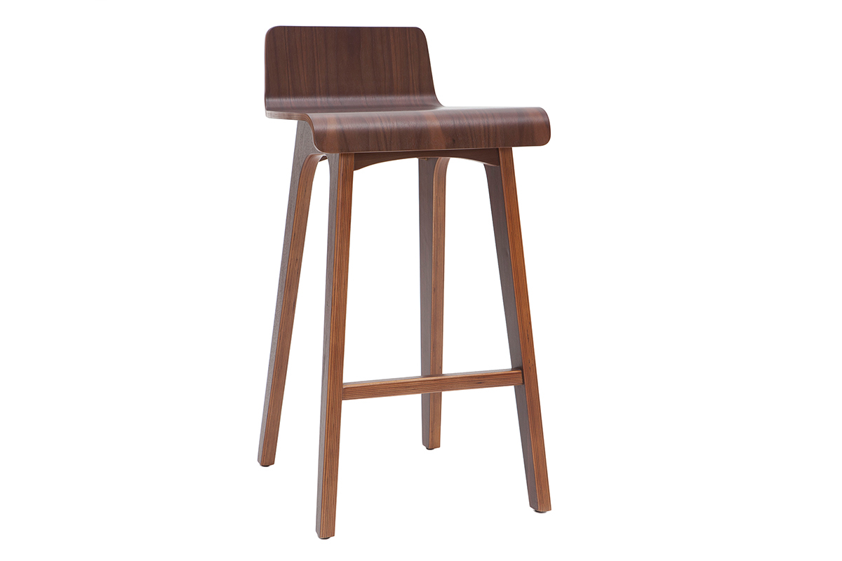 Set de 2 taburetes de cocina nrdicos nogal 65cm BALTIK