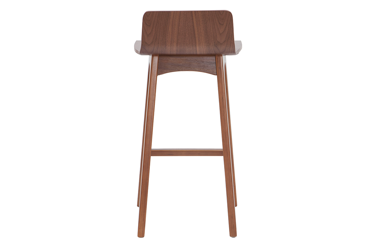 Set de 2 taburetes de cocina nrdicos nogal 65cm BALTIK