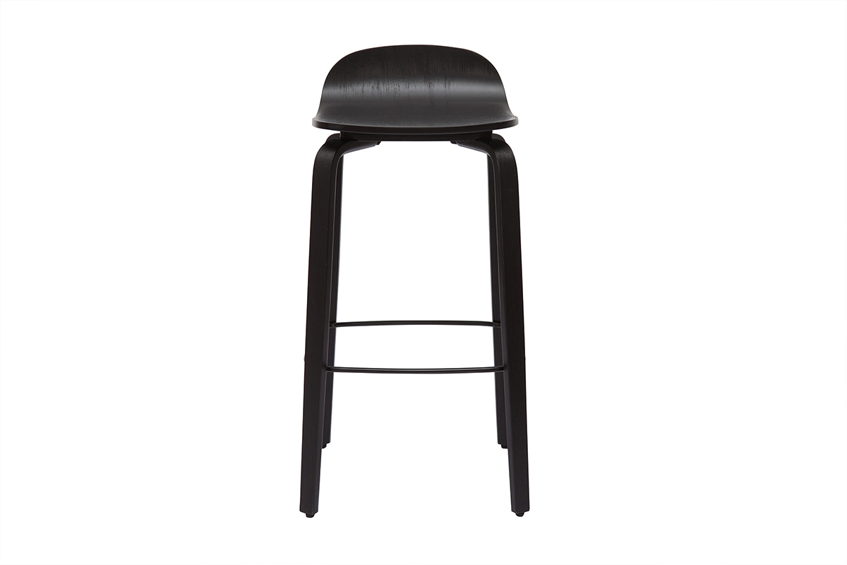 Set de 2 taburetes de cocina vintage negros 68 cm OBRA
