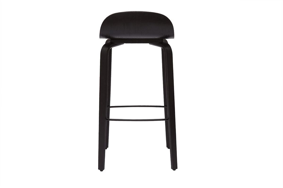Set de 2 taburetes de cocina vintage negros 68 cm OBRA
