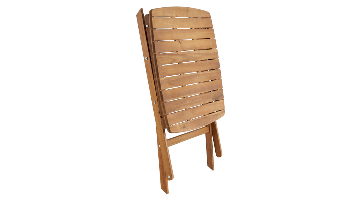 Set de mesa y sillas de jardn plegables de acacia maciza CANOPEE
