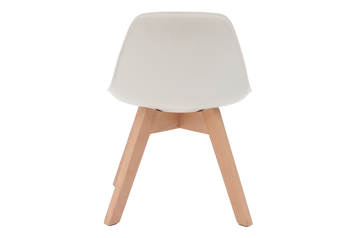 Silla blanca con patas madera BABY PAULINE