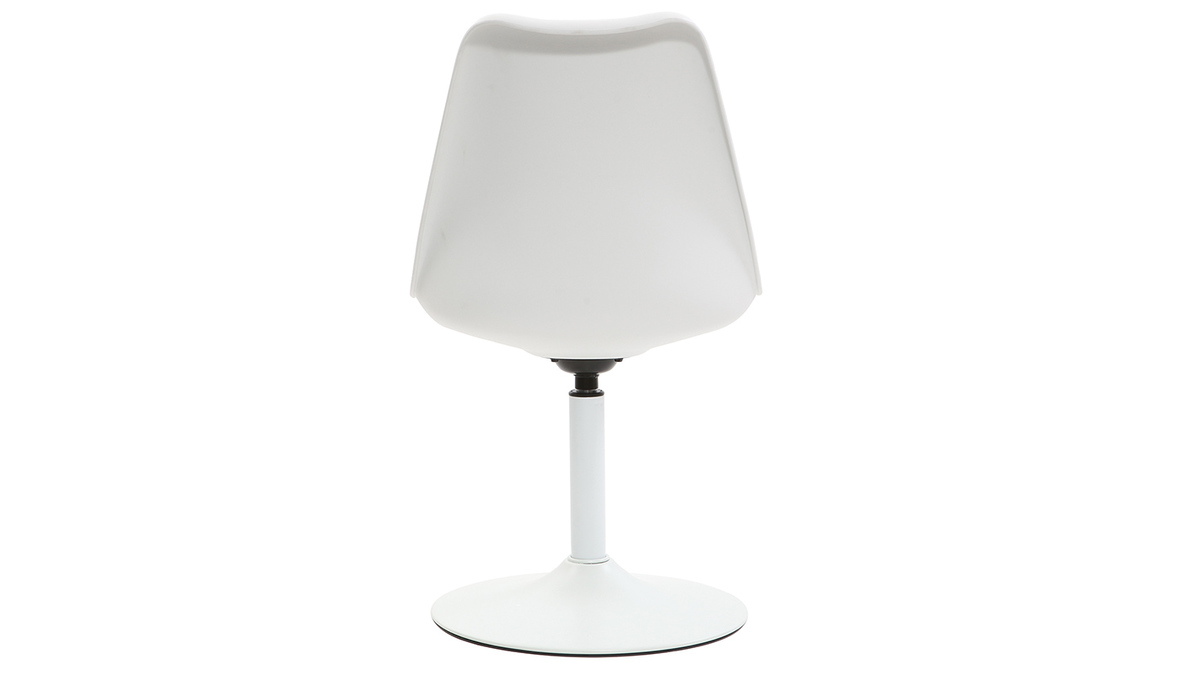 Silla blanca mate pivotante STEEVY