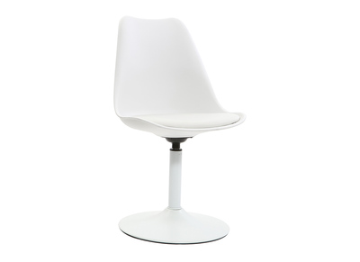 Silla blanca mate pivotante STEEVY
