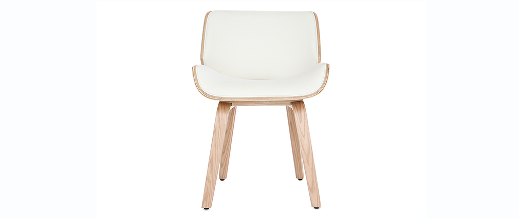 Silla blanca y madera clara RUBBENS