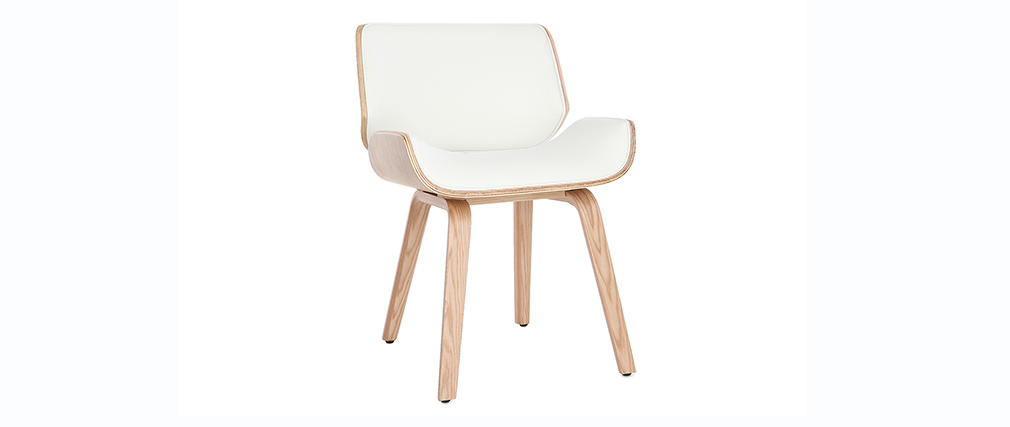 Silla blanca y madera clara RUBBENS