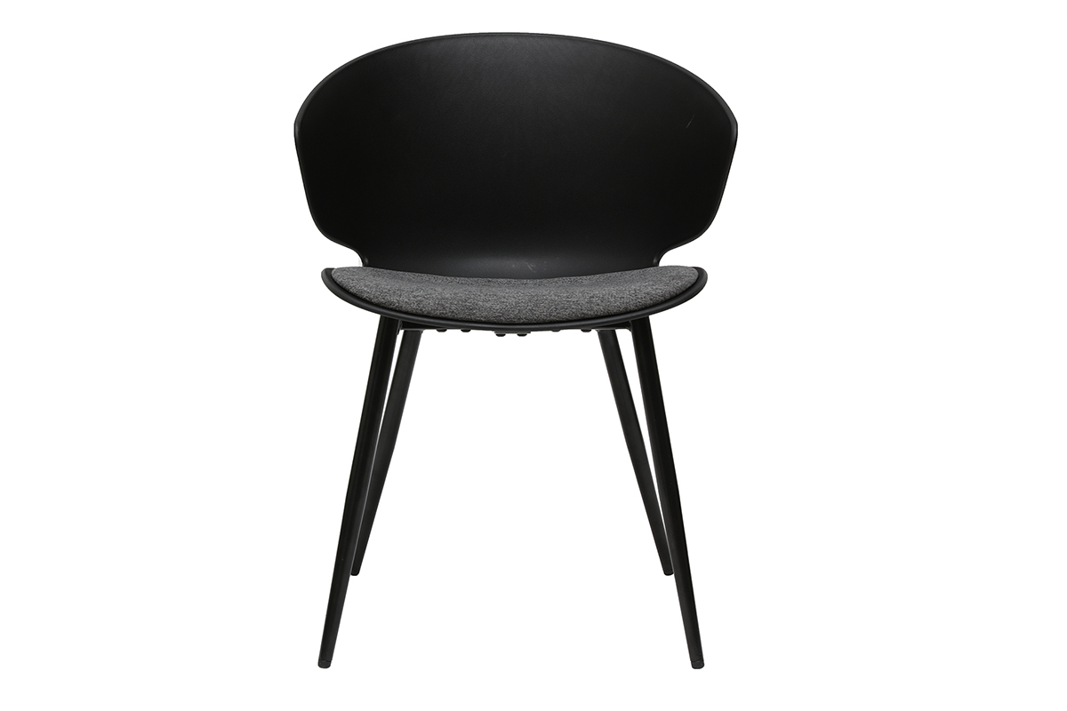 Silla contempornea negro y gris WING