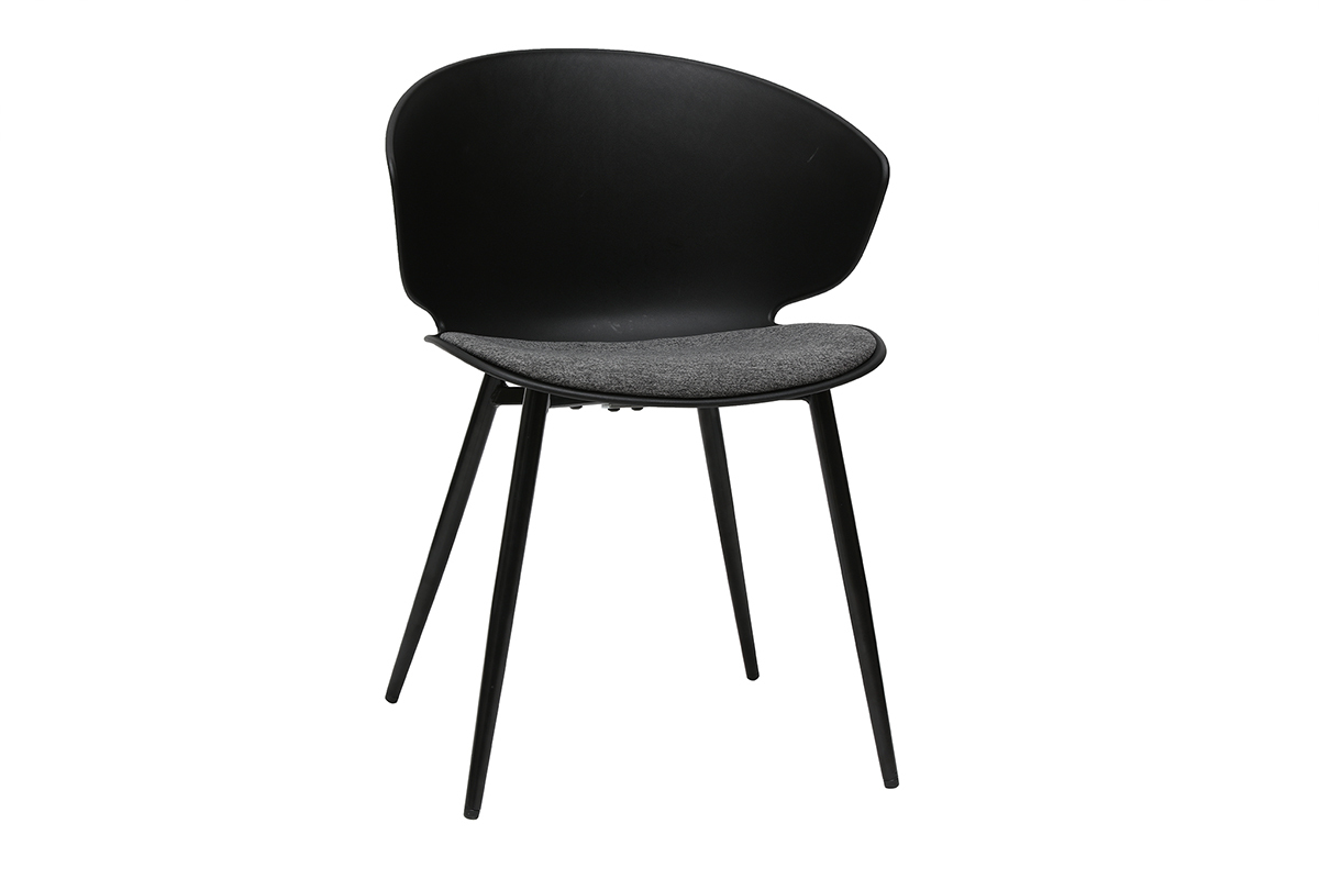 Silla contempornea negro y gris WING