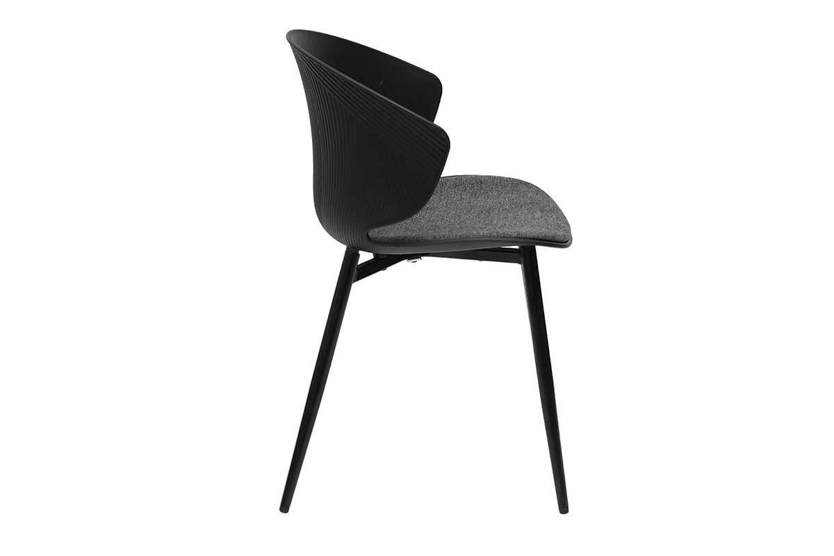 Silla contempornea negro y gris WING