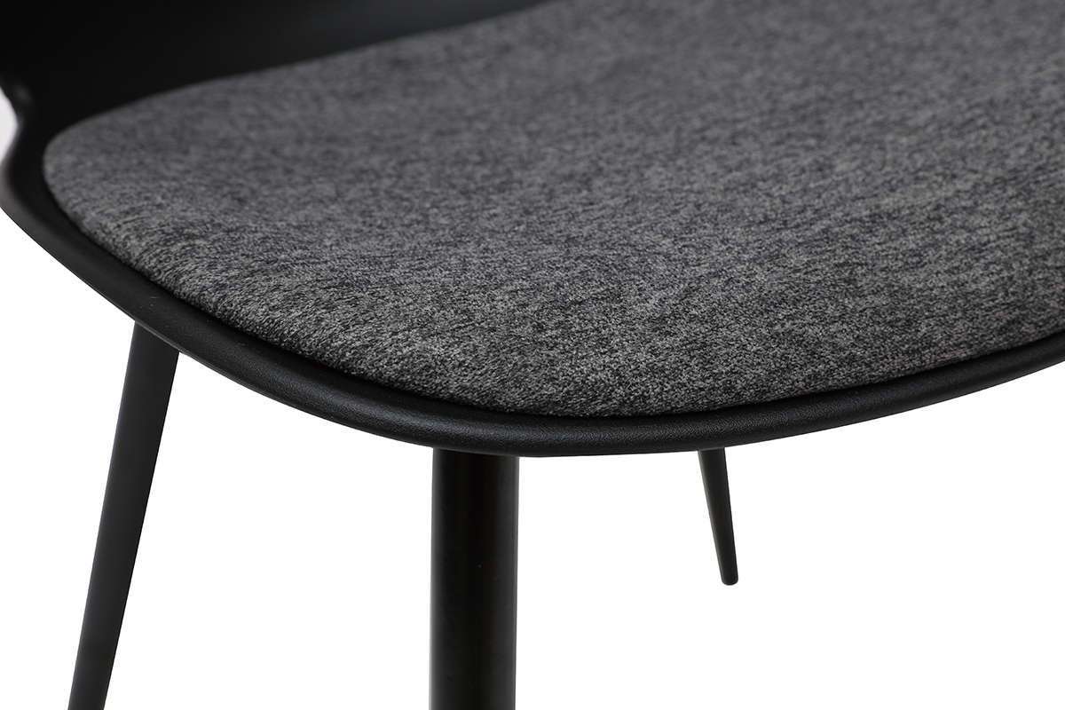 Silla contempornea negro y gris WING