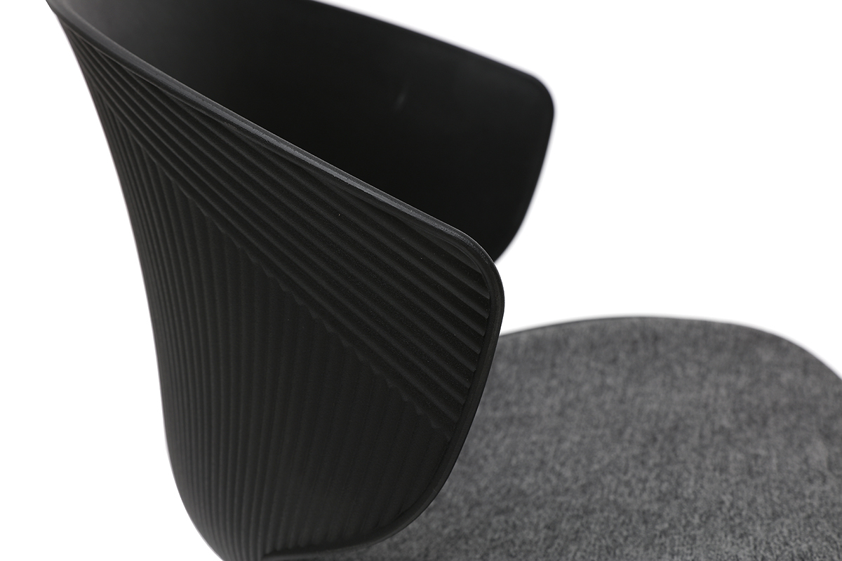 Silla contempornea negro y gris WING