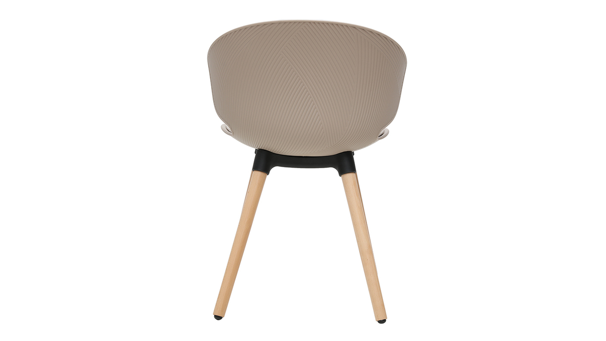 Silla contempornea topo y beige claro WING