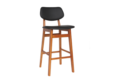 Silla de bar madera de nogal y negro 65 cm NORDECO - Silla de bar madera de nogal y negro 65 cm NORDECO