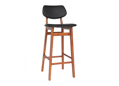 Silla de bar madera de nogal y negro 75 cm NORDECO