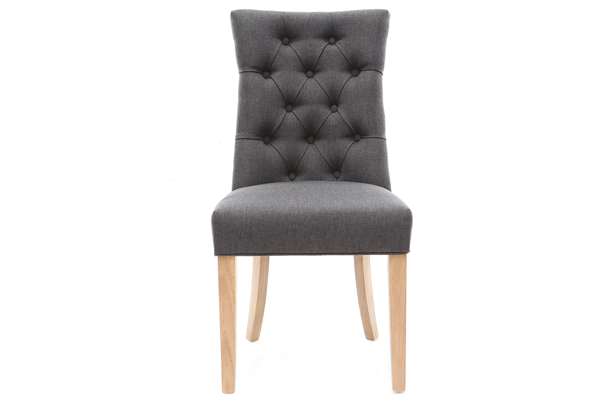 Silla de comedor estilo clsico tejido natural patas madera clara VOLTAIRE
