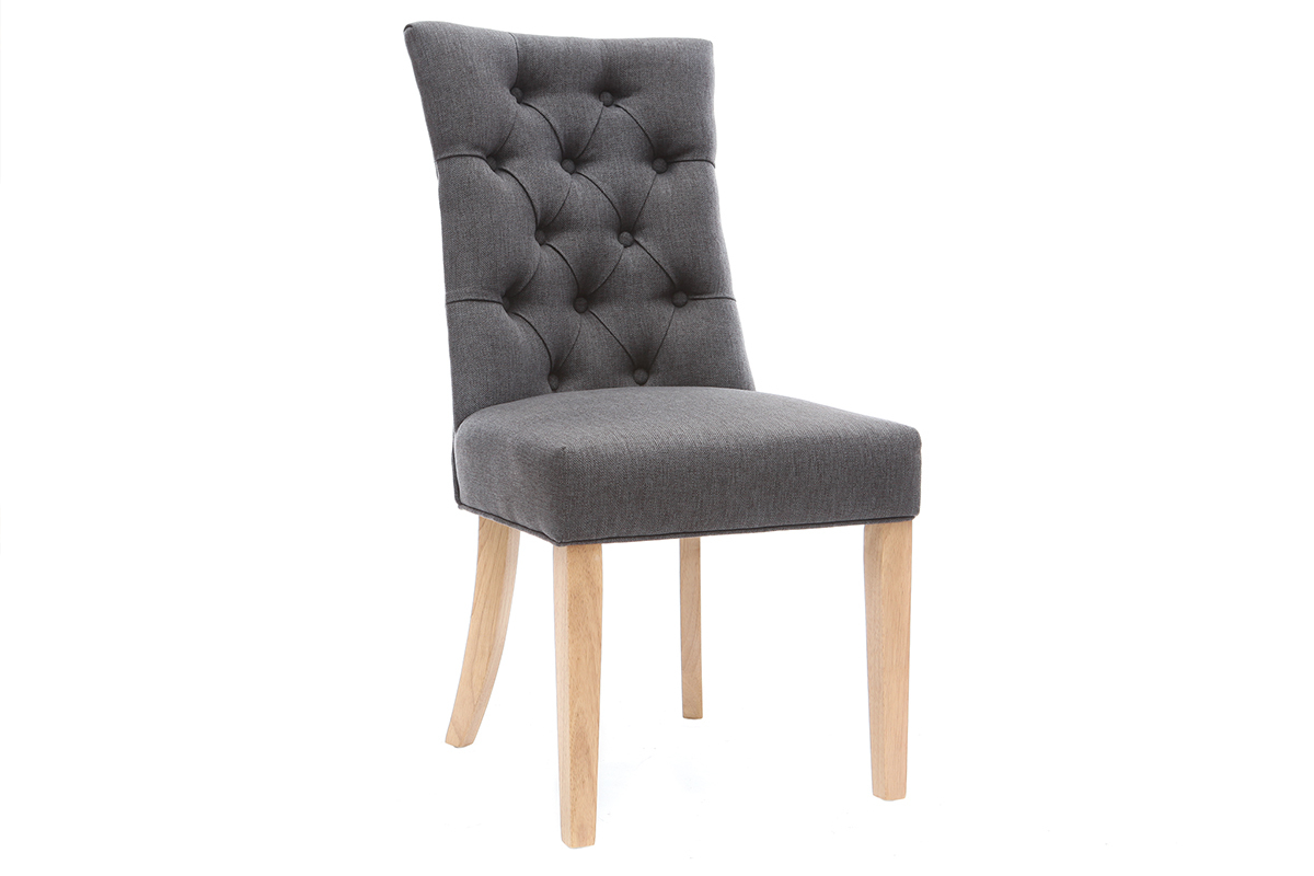 Silla de comedor estilo clsico tejido natural patas madera clara VOLTAIRE