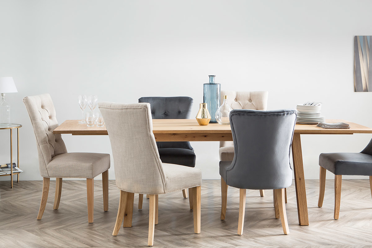Silla de comedor estilo clsico tejido natural patas madera clara VOLTAIRE