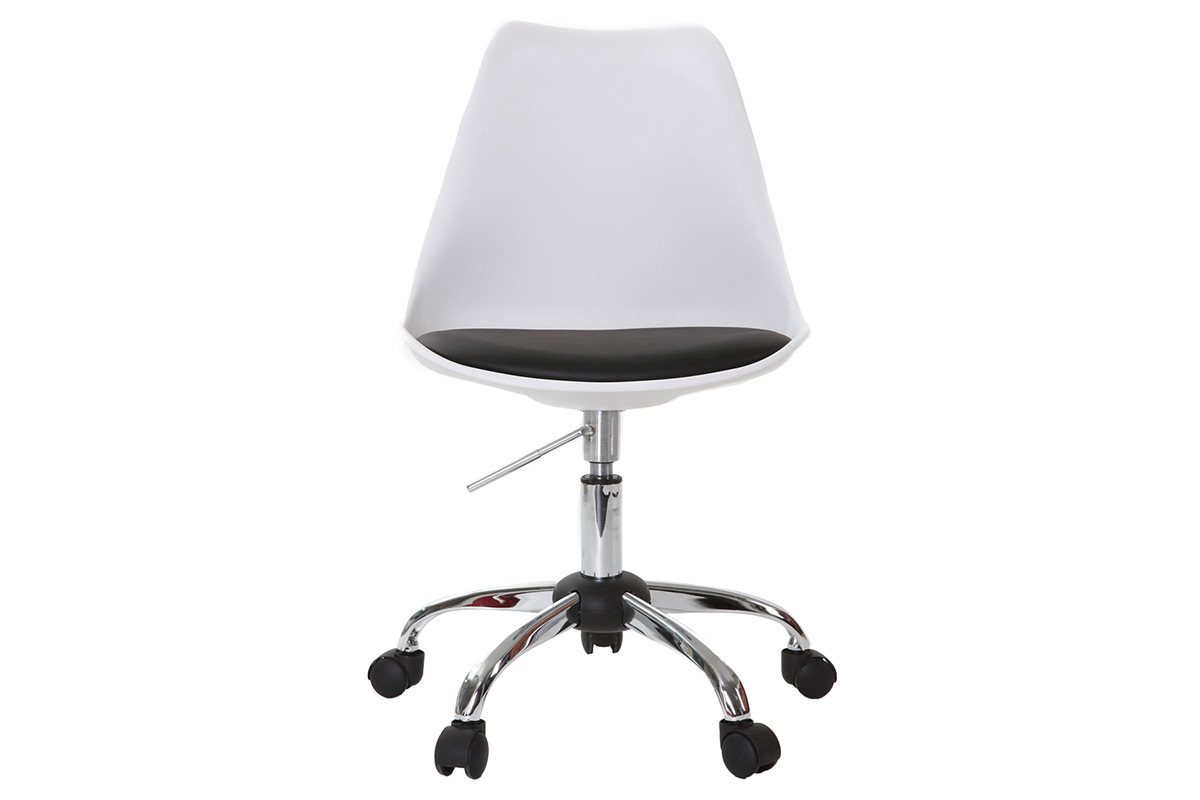 Silla de diseo con ruedas blanco NEW STEEVY