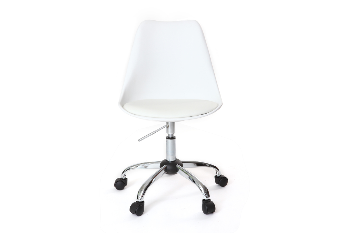 Silla de diseo con ruedas blanco NEW STEEVY
