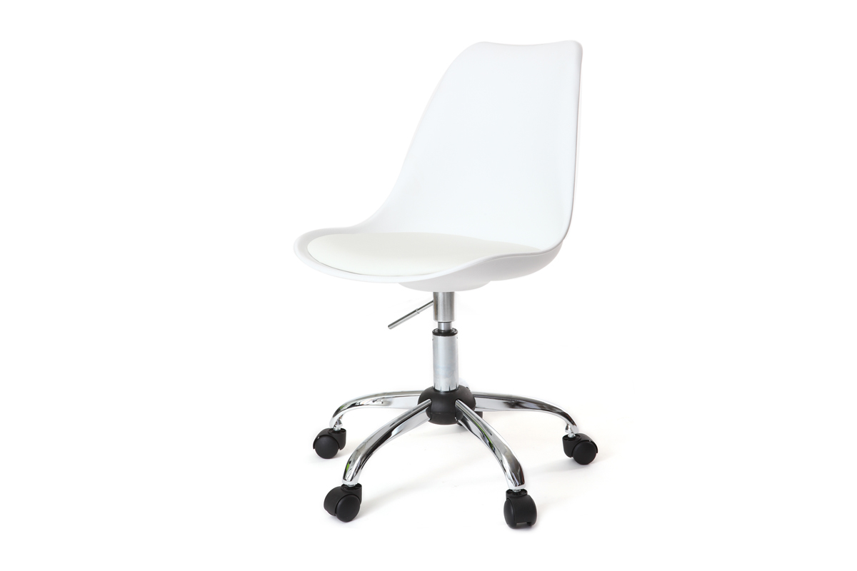 Silla de diseo con ruedas blanco NEW STEEVY