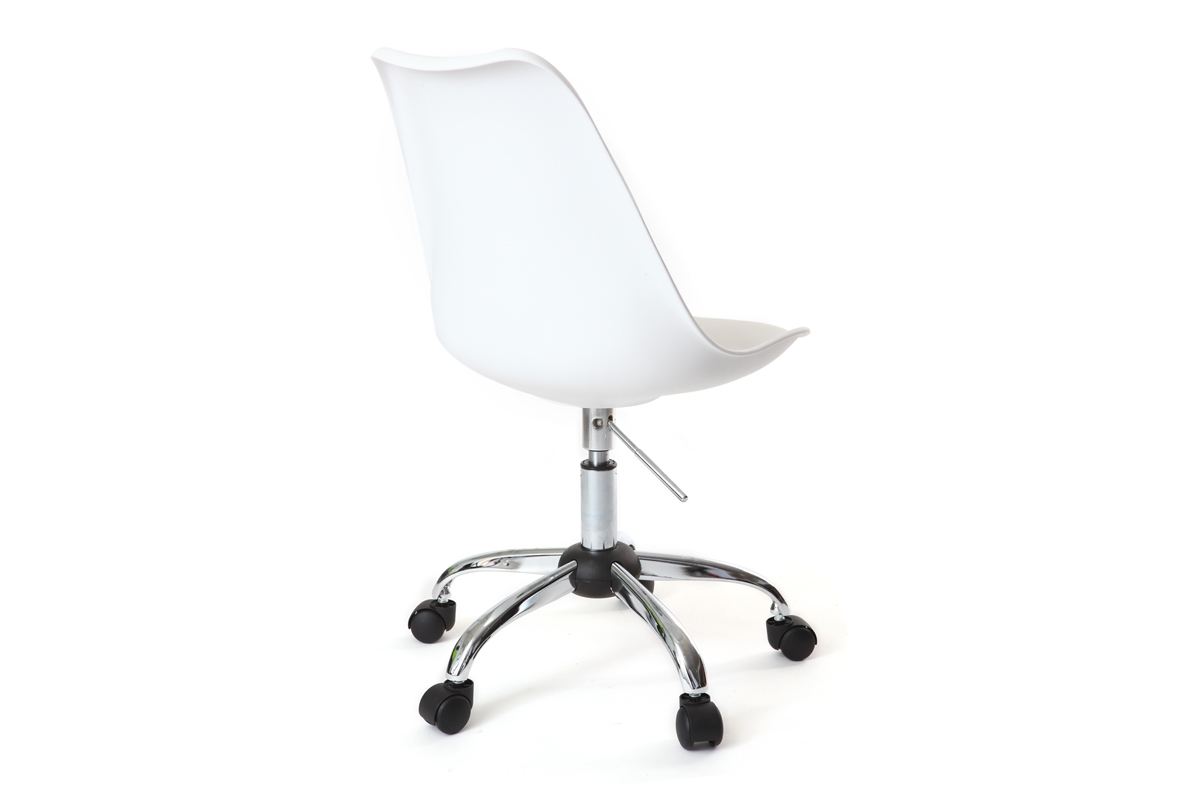 Silla de diseo con ruedas blanco NEW STEEVY