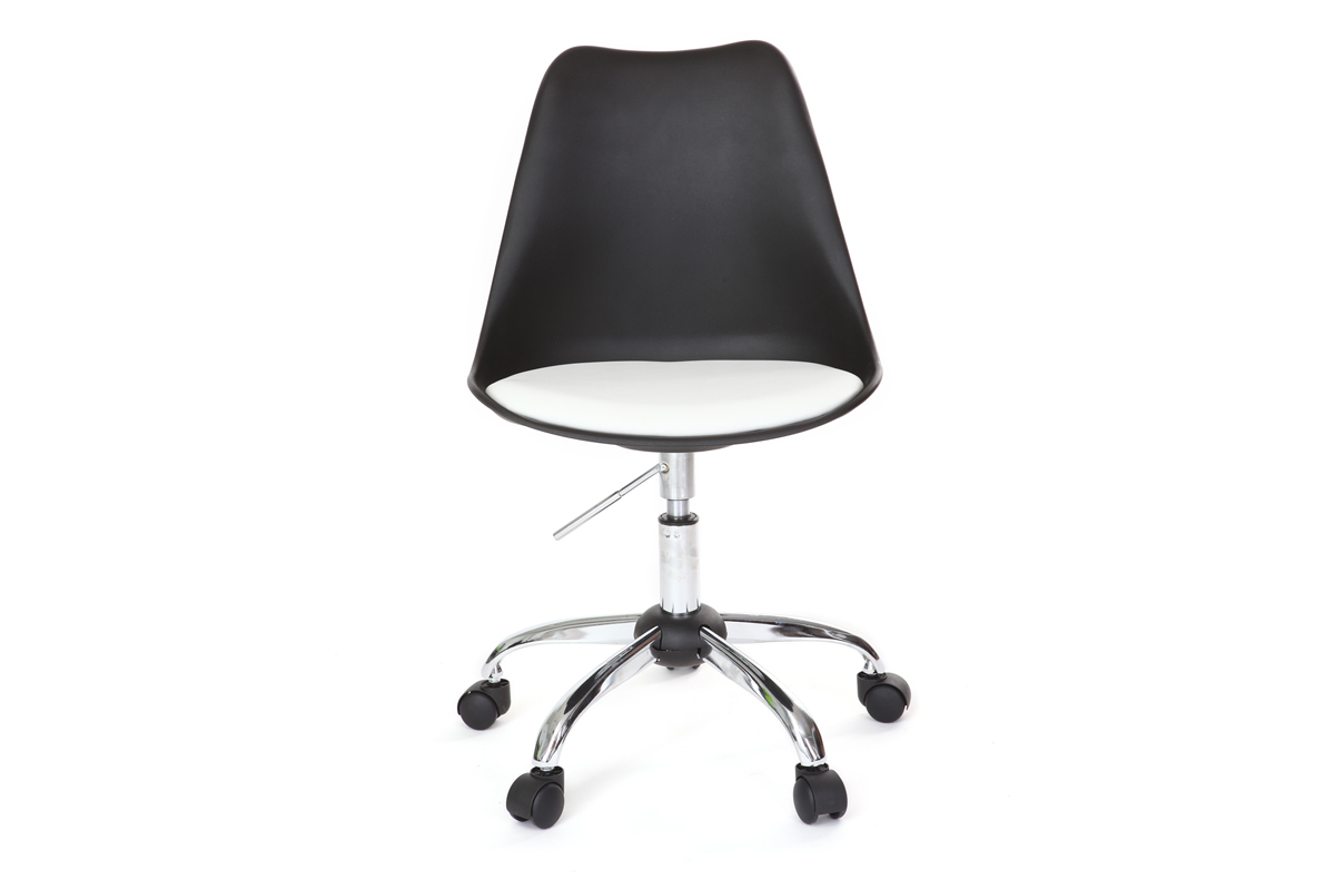 Silla de dise�o con ruedas negro NEW STEEVY