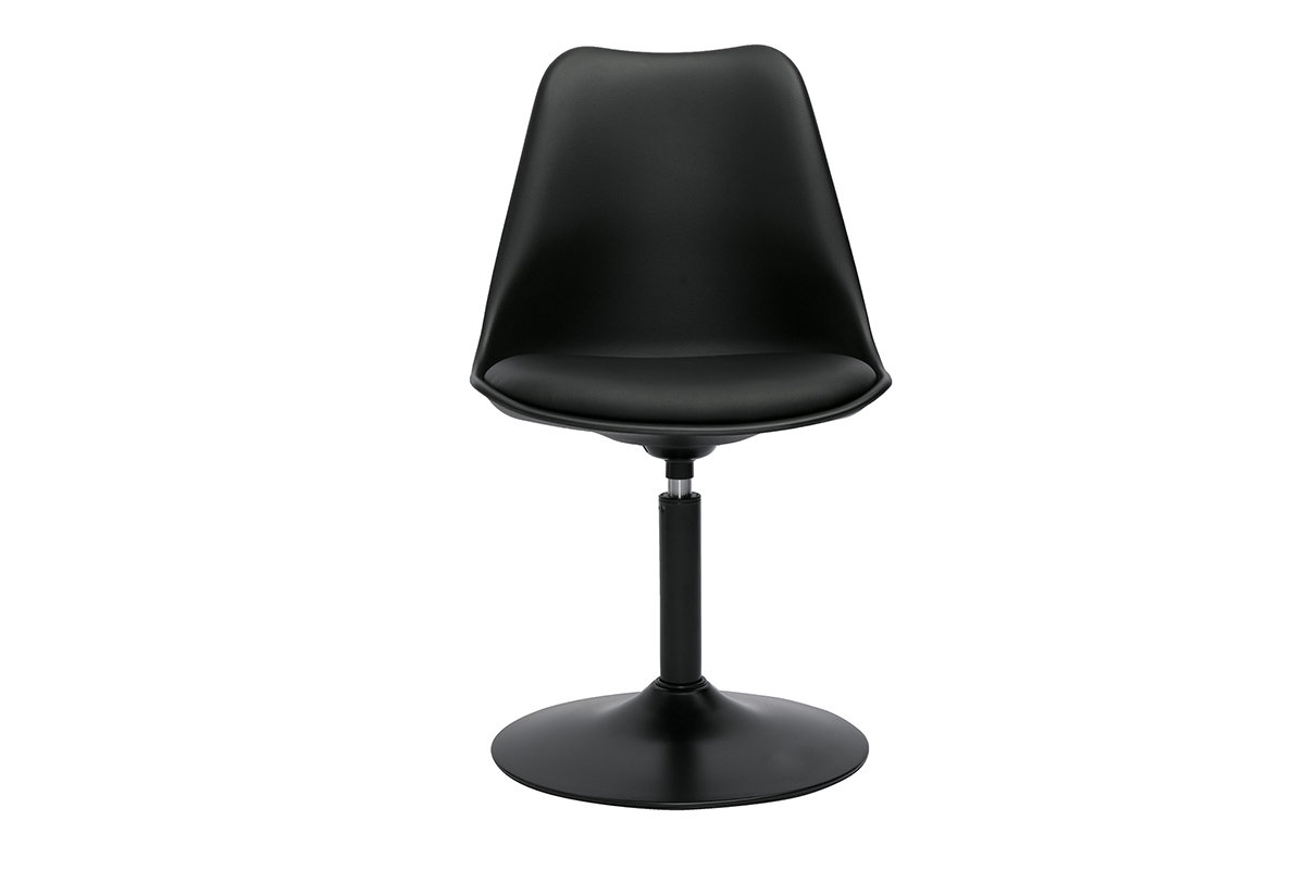 Silla de diseo giratoria negro mate STEEVY V2