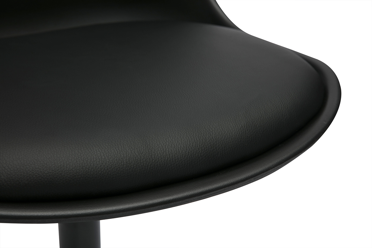 Silla de diseo giratoria negro mate STEEVY V2