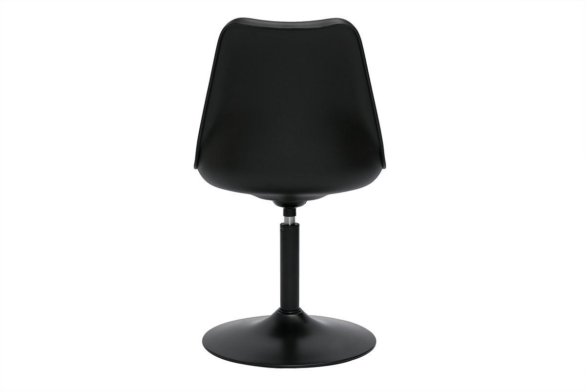 Silla de diseo giratoria negro mate STEEVY V2