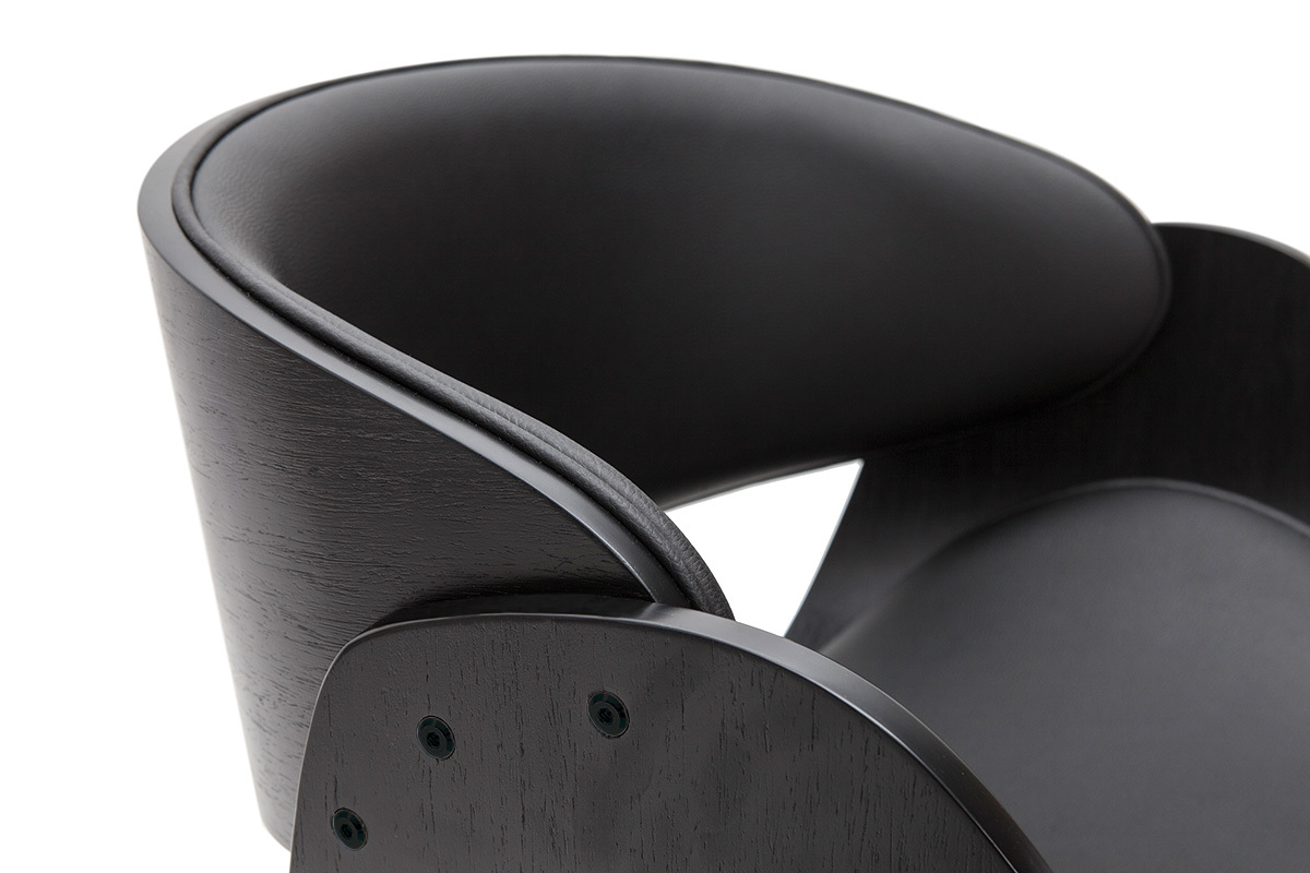 Silla de diseo negra BENT